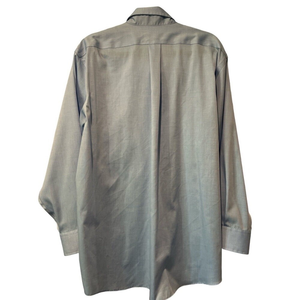 Chaps Men’s Long Sleeve Blue Shirt 17 Inch Neck, 32/33 - Picture 2 of 4